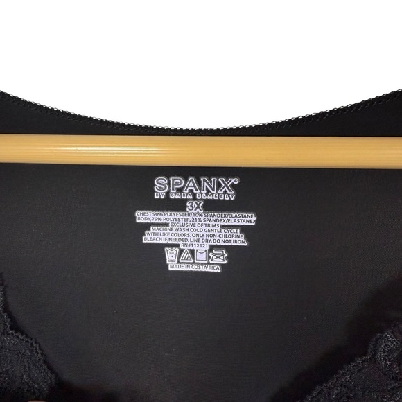 NWT Spanx Women’s Hide & Sleek V-Neck Lace Shapewear Cami Black Size 3X - Picture 5 of 7